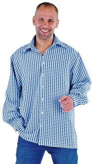 Apres Ski Blouse Heren Blauw/Wit Frenkl