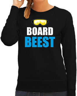 Apres ski sweater Board Beest zwart dames - Wintersport trui - Foute apres ski outfit L