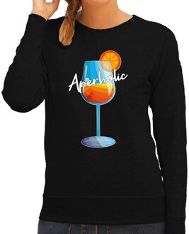 Apres ski sweater dames - aperholic - zwart - wintersport L