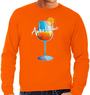 Apres ski sweater heren - Aperholic - oranje XL