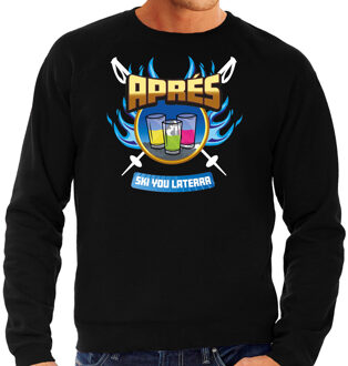 Apres ski sweater voor heren - apres ski you later - zwart - wintersport 2XL