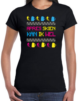 Apres ski t-shirt dames - apres skien - zwart - apres ski/winter S