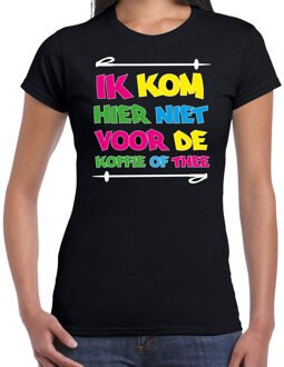 Apres ski t-shirt dames - koffie of thee - zwart - apres ski/winter S
