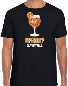 Apres ski t-shirt heren - aperol supertoll - zwart - wintersport -aperol spritz S