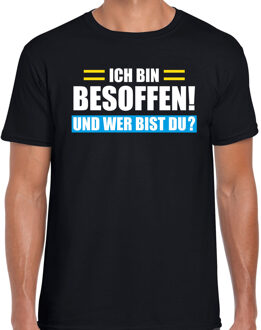 Apres ski t-shirt Ich bin besoffen - zwart - heren - Wintersport shirt L
