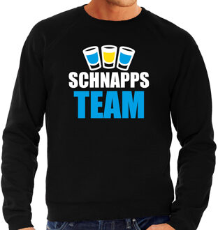 Apres ski trui Schnapps team zwart heren - Wintersport sweater - Foute apres ski outfit 2XL