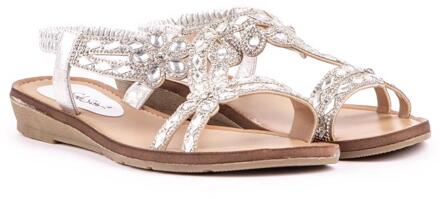 April Flat Sandalen Metallic
