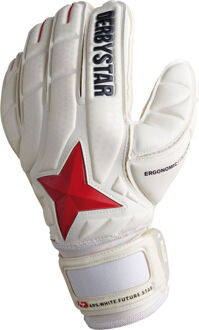 APS White Future Star Keepershandschoenen Senior Keepershandschoenen - Unisex - wit/rood/zwart Maat 10/ Lengte hand 20cm