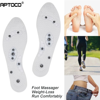 Aptoco Magnetic Therapy Silicone Insoles Transparent Slimming Insole Massage Foot Care Shoe Pad Sole Unisex