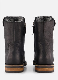 Aqa Enkellaarsjes zwart Leer - 36,37,38,39,40,41