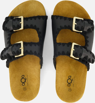 Aqa Slippers zwart Textiel - 36,37,38,39,40,41,42