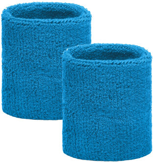 Aqua kleurige polsbandjes pakket 2 stuks