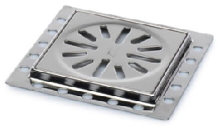 Aquaberg Renovatievloerput Rooster Aquaberg Met 1 Aansluiting 10x10x0.8 cm RVS