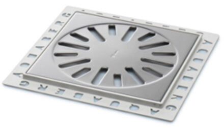 Aquaberg Renovatievloerput Rooster Aquaberg Met 1 Aansluiting 14.6x14.6x0.6 cm RVS