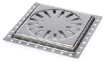 Aquaberg Renovatievloerput Rooster Aquaberg RP15 Met 1 Aansluiting 15x15x1 cm RVS