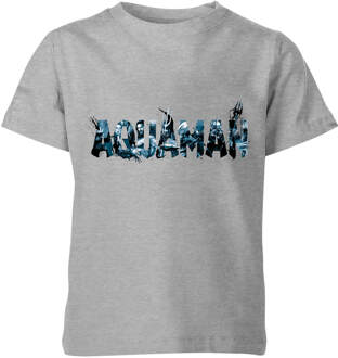 Aquaman Chest Logo kinder t-shirt - Grijs - 98/104 (3-4 jaar) - XS