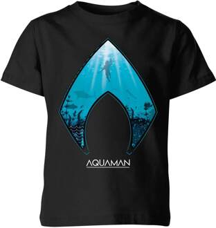 Aquaman Deep kinder t-shirt - Zwart - 122/128 (7-8 jaar) - M