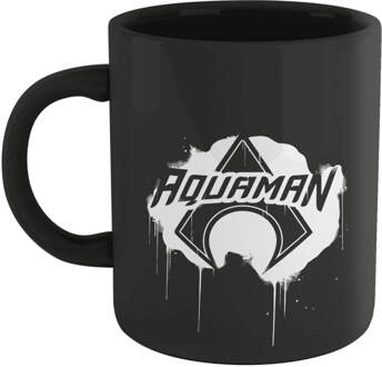 Aquaman Graffiti Mug - Black Zwart