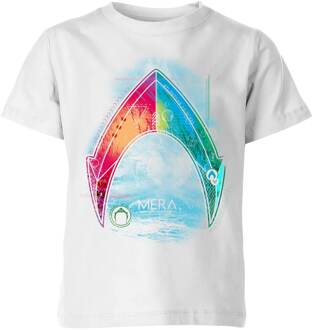 Aquaman Mera Beach Symbol kinder t-shirt - Wit - 110/116 (5-6 jaar)