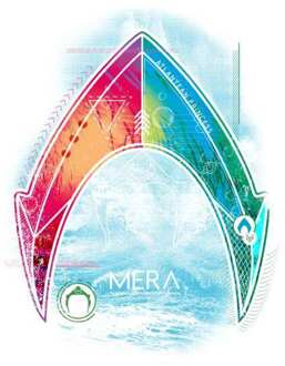 Aquaman Mera Beach Symbol t-shirt - Wit - XXL