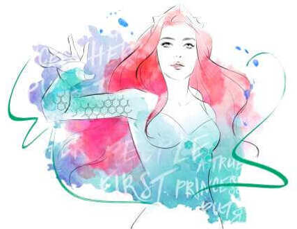 Aquaman Mera First Princess trui - Wit - XL