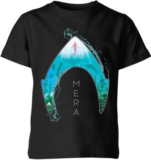 Aquaman Mera Logo kinder t-shirt - Zwart - 122/128 (7-8 jaar)
