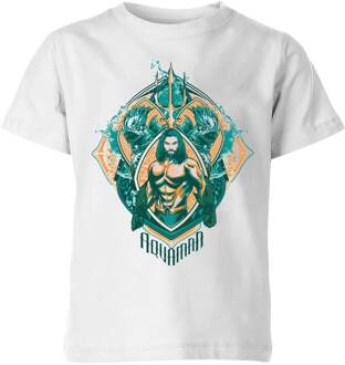 Aquaman Seven Kingdoms kinder t-shirt - Wit - 122/128 (7-8 jaar) - M