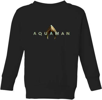 Aquaman Title kindertrui - Zwart - 122/128 (7-8 jaar) - M