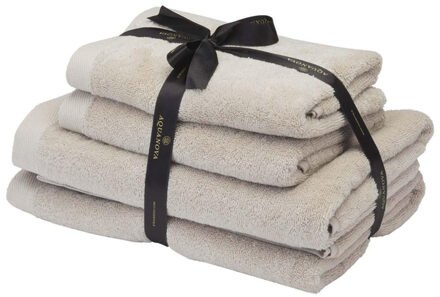Aquanova Rio - Handdoek bundel - GOTS KATOEN - 2x 50x100 + 2x 67x130 cm - Beige RIOBUS-15