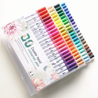 Aquarel Gekleurde Pennen Fine Borstel Tip Colouring Markers Fineliner Pen Voor Belettering Vilt Art Supplies Tekening Writeing Manga 80 stk