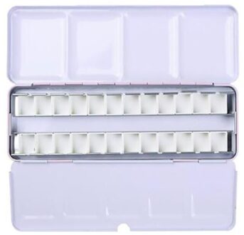 Aquarel Gouache Verf Blikken Doos Palet Schilderen Opslag Verf Lade Palet Verf Doos roze 24tin 24halfpan