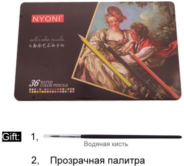 Aquarel Potloden Art Iron Doos Kleurpotlood 36 48 72 100 Kleuren Lapis De Cor Professionele Potloden Voor Tekening School levert 36 kleuren