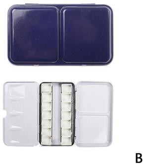 Aquarel Verf Blikken Doos Luchtdicht Palet Met 14 Travel Lege Iron Schilderen Opslag Voor Art Pannen Schilderen Boxs Leveranties P c6C5 donker blauw