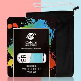 Aquarel Verf Set Met Kwast 50 Pcs Solid Aquarel Voor Schilderen 36 Kleuren Aquarellen Set School/Art Supplies 36 kleuren reeks