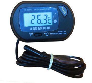 Aquarium Aquarium Digitale Thermometer Fabrikanten Celsius, Fahrenheit Temperatuur Conversie 1.5V Button Batterij zwart