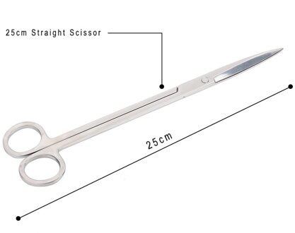 Aquarium Cleaner Gereedschap Kit 3 In 1 Pincet Curve Schaar Of Schoonmaken Tool Opslag Houder Fish Tank Water Plant Gereedschap accessoires 25cmStraight Scissor