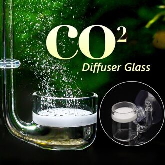 Aquarium CO2 Diffuser Aquarium Glas Aquatic Raffinaderij CO2 Verstuiver Dichte Bubble Water Planten Tank Verstuiver Met Zuignap 02 25x17mm