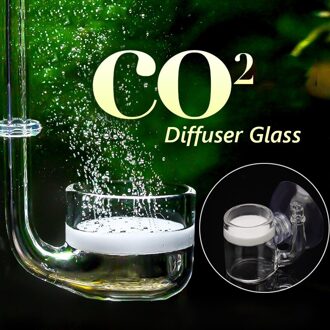 Aquarium CO2 Diffuser Aquarium Glas Aquatic Raffinaderij CO2 Verstuiver Dichte Bubble Water Planten Tank Verstuiver Met Zuignap 02 25x17mm