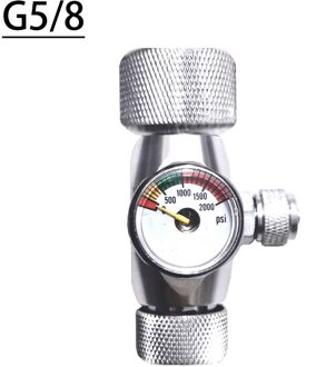 Aquarium CO2 Regulator, Aquarium Aluminiumlegering Eenvoudige Enkele Manometer Regulator, Aquatic Plant CO2 Apparatuur Accessoires R111-G5-8