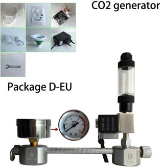 Aquarium CO2 Regulator Systeem Kit Co2 Diffuser Generator Met Klep Bubble Verstuiver Solenoid Aquarium Kooldioxide Voor Planten D-EU
