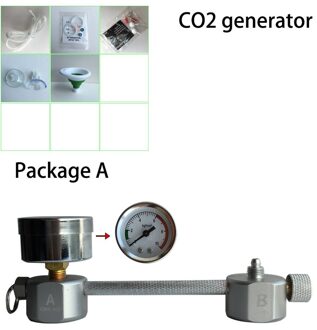 Aquarium CO2 Regulator Systeem Kit Co2 Diffuser Generator Met Klep Bubble Verstuiver Solenoid Aquarium Kooldioxide Voor Planten