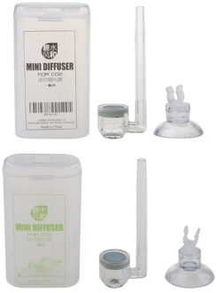 Aquarium CO2 Systeem Bubble Diffuser U-vormige Verstuiver Arcylic Buis Met Zuignap Fish Tank Luchtbel Disk