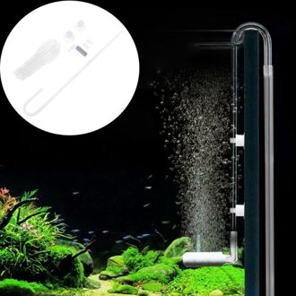 Aquarium CO2 Systeem Diffuser 360 Graden Terugslagklep met Zuignap Door Arcylic Buis