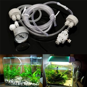 Aquarium Diy CO2 Generator Systeem Kit Met Druk Luchtstroom Aanpassing Water Plant Fish Tank Aquarium Co2 Klep