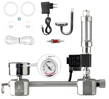 Aquarium DIY CO2 Generator System Kit CO2 Generator System with Solenoid Valve Bubble Diffuser Carbon Dioxide Reactor Kit for Plants Aquarium