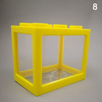 Aquarium Fish Kom Tank Usb Mini Aquarium Met Led Lamp Licht Home Office Desktop Thee Tafel Decoratie accessoires Roze