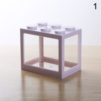 Aquarium Fish Kom Tank Usb Mini Aquarium Met Led Lamp Licht Home Office Desktop Thee Tafel Decoratie accessoires wit