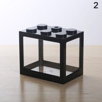 Aquarium Fish Kom Tank Usb Mini Aquarium Met Led Lamp Licht Home Office Desktop Thee Tafel Decoratie accessoires zwart