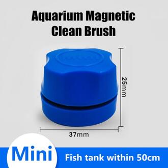 Aquarium Fish Tank Borstels Magnetische Drijvende Schoon Glas Venster Algen Schraper Reinigingsborstel Scrubber Accessoires Gereedschap blauw