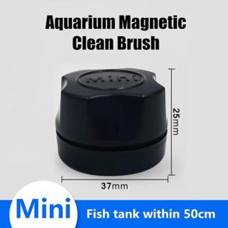 Aquarium Fish Tank Borstels Magnetische Drijvende Schoon Glas Venster Algen Schraper Reinigingsborstel Scrubber Accessoires Gereedschap zwart
